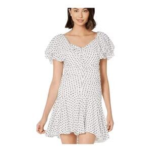 Bardot Jessi Ruched Polka Dot Dress 6 NWOT